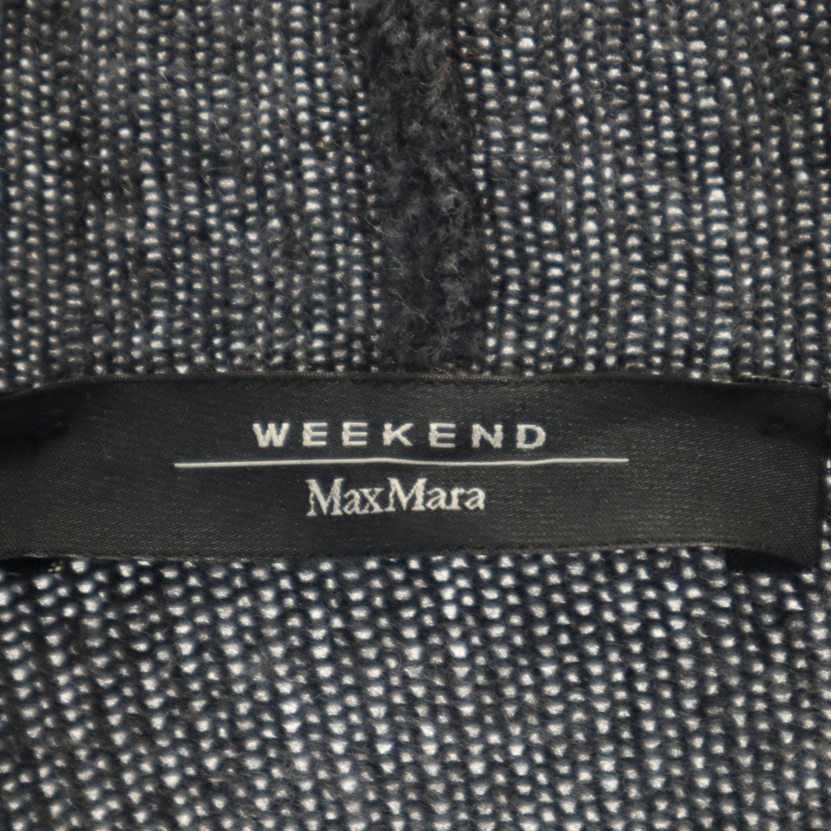 WEEKENDS ウィークエンド Max Mara ボーダー 長袖 裾フリンジ ハイネック セーター L グレー系 ニット メンズ