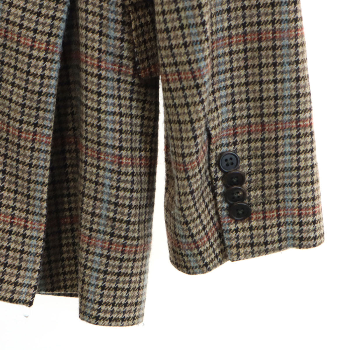 Paul Smith LONDON ポールスミスロンドン 日本製 チェック柄 テーラードジャケット S ベージュ系 メンズ