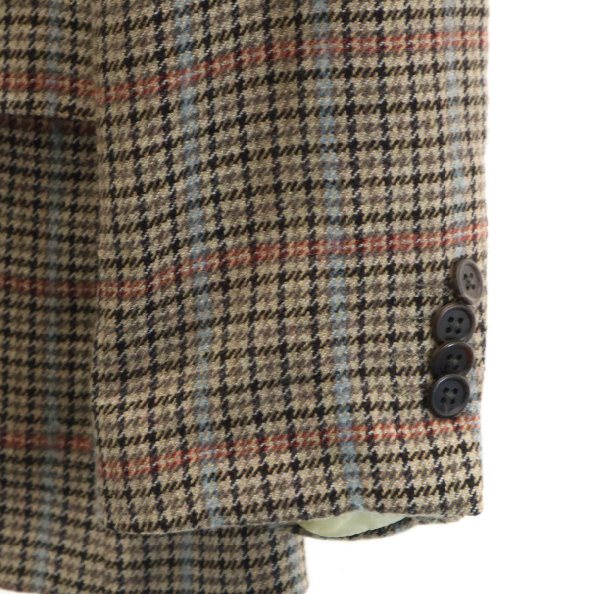 Paul Smith LONDON ポールスミスロンドン 日本製 チェック柄 テーラードジャケット S ベージュ系 メンズ