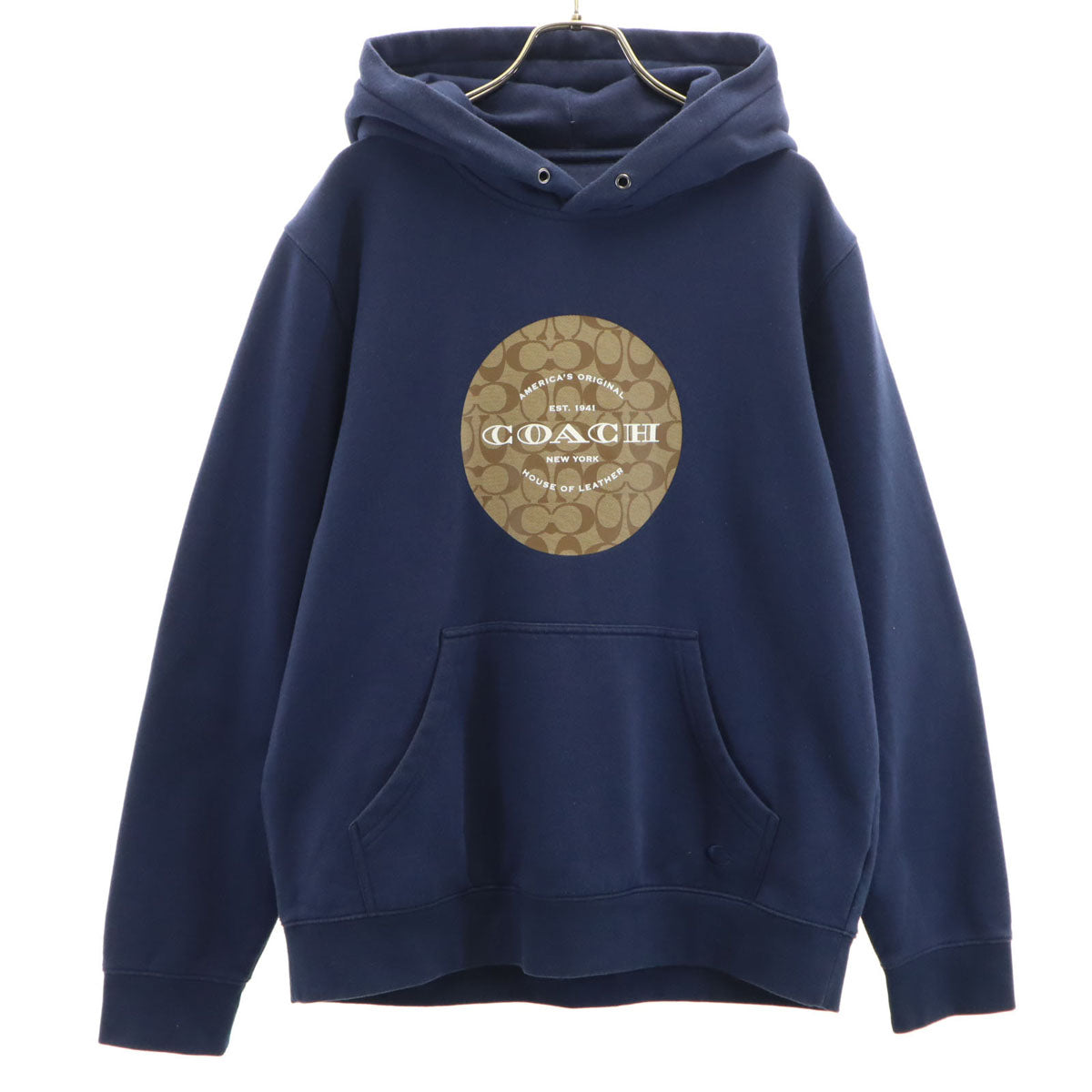 COACH コーチ 長袖 スウェットパーカー M ネイビー系 メンズ