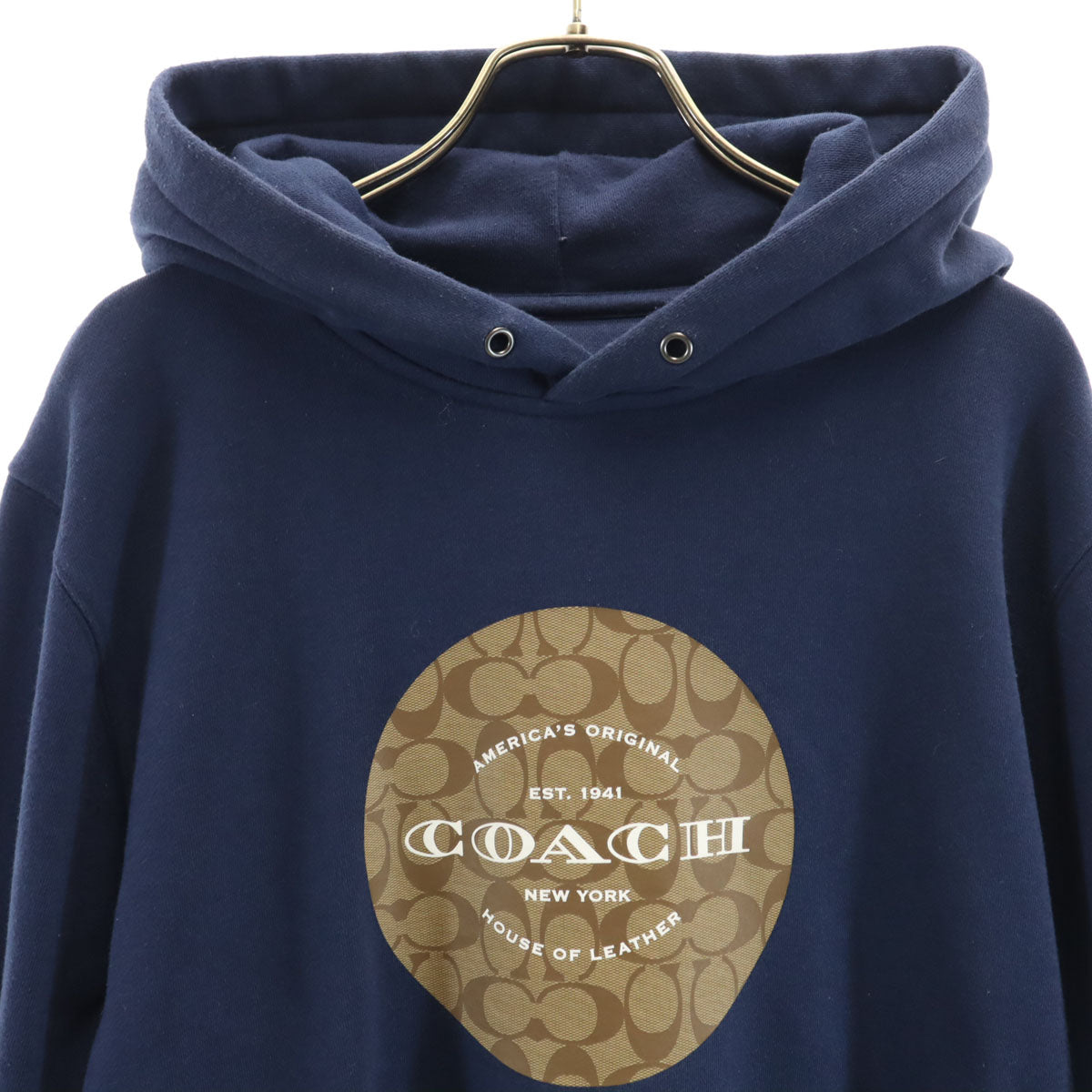 COACH コーチ 長袖 スウェットパーカー M ネイビー系 メンズ