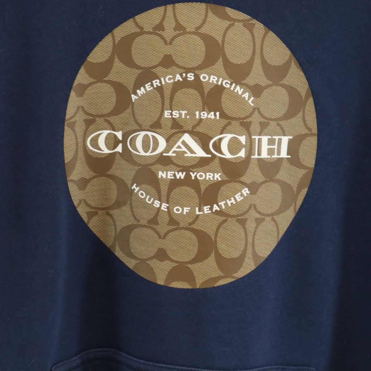 COACH コーチ 長袖 スウェットパーカー M ネイビー系 メンズ