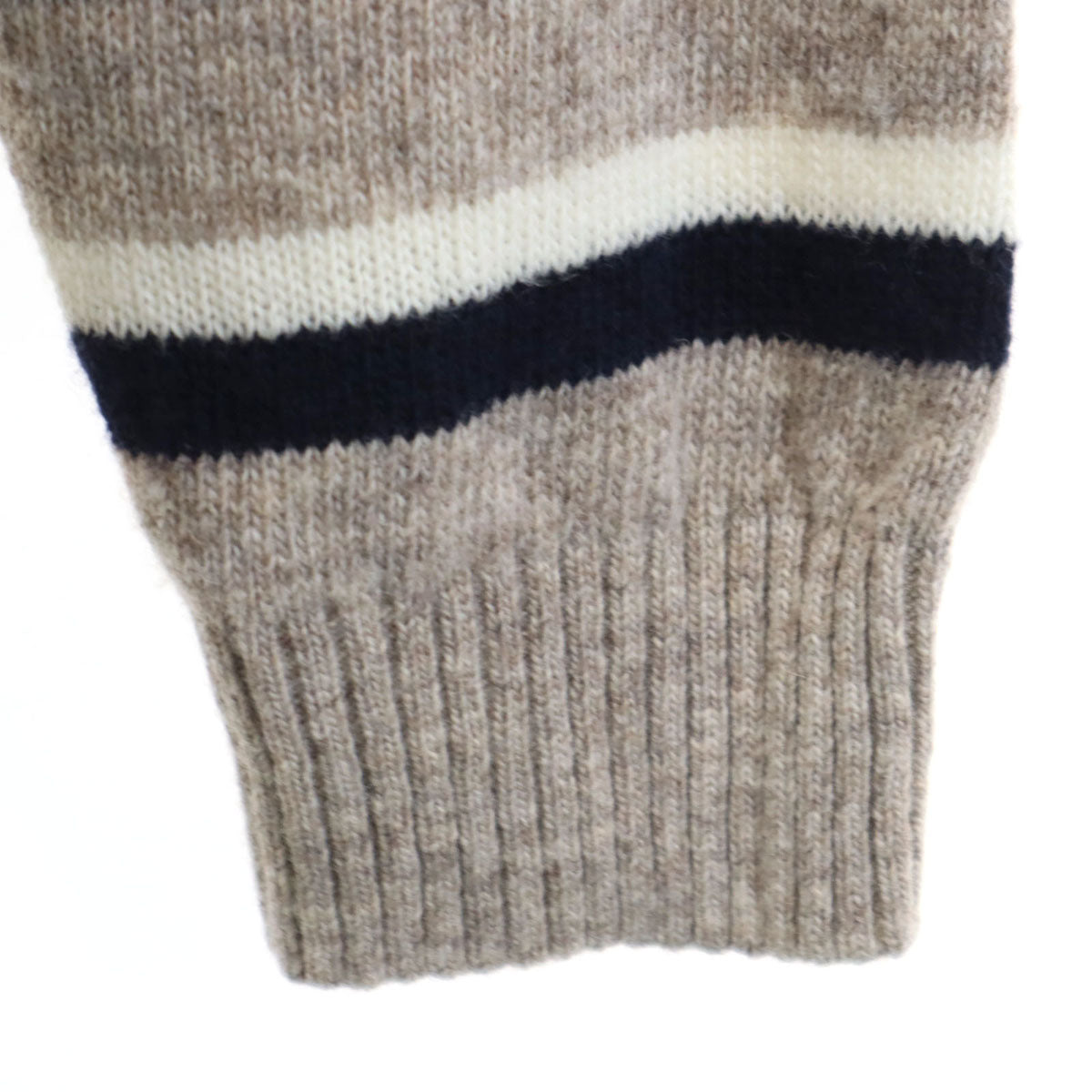 A.P.C. アーペーセー ボーダー柄 長袖 ニット M グレージュ メンズ