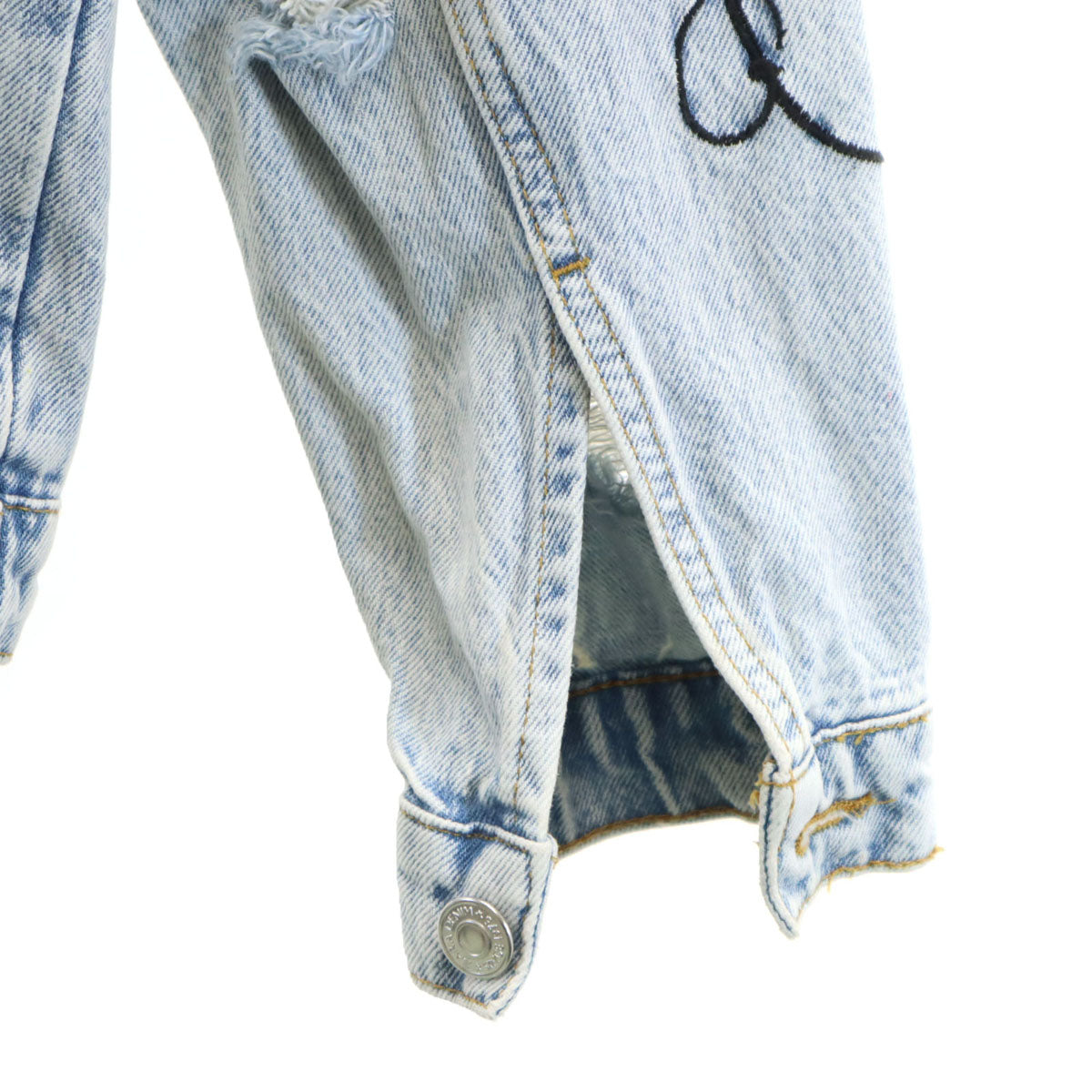 ZARA ザラ デニムジャケット M クラッシュ ペイント加工 メンズ