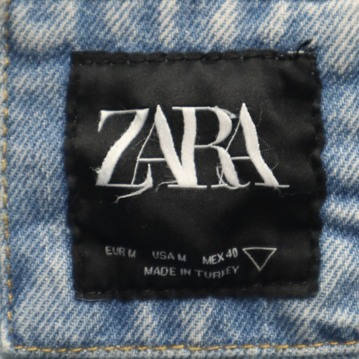 ZARA ザラ デニムジャケット M クラッシュ ペイント加工 メンズ