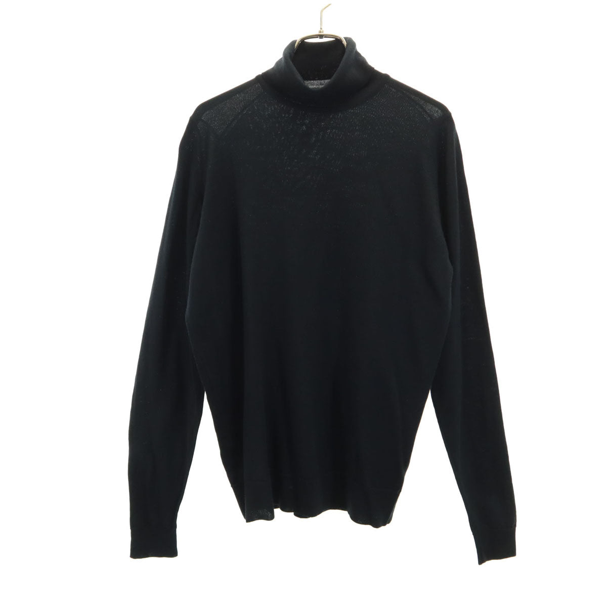 JOHN SMEDLEY ジョンスメドレー イギリス製 長袖 タートルネック セーター ブラック ニット メンズ