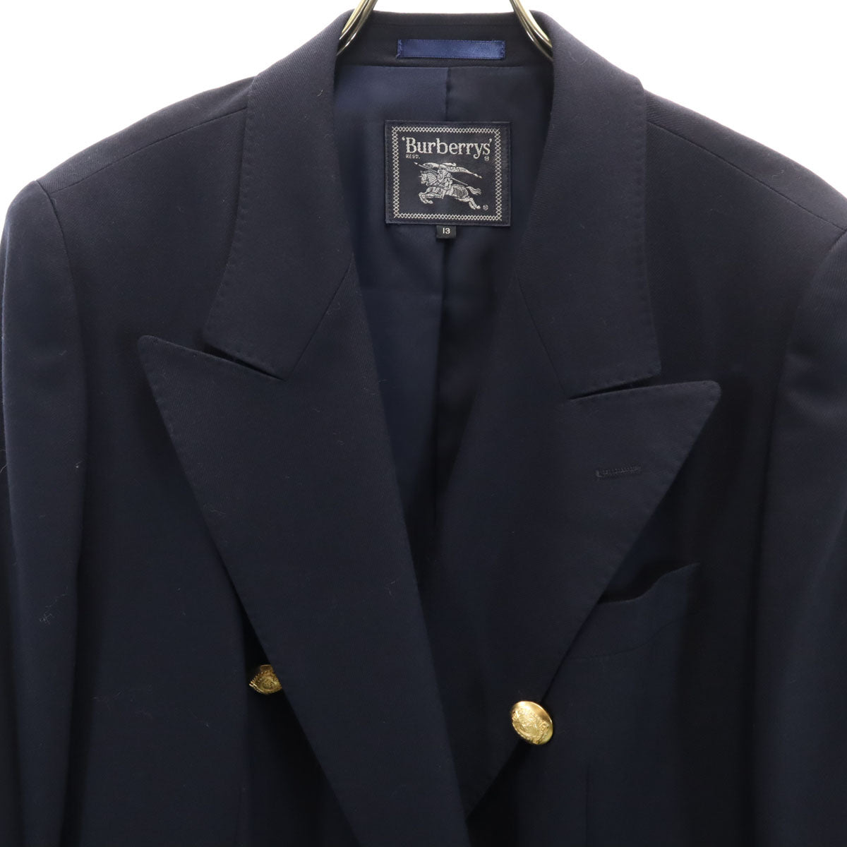 Burberrys バーバリーズ 90s オールド 金ボタン ブレザー 13 ネイビー 三陽商会 ジャケット レディース