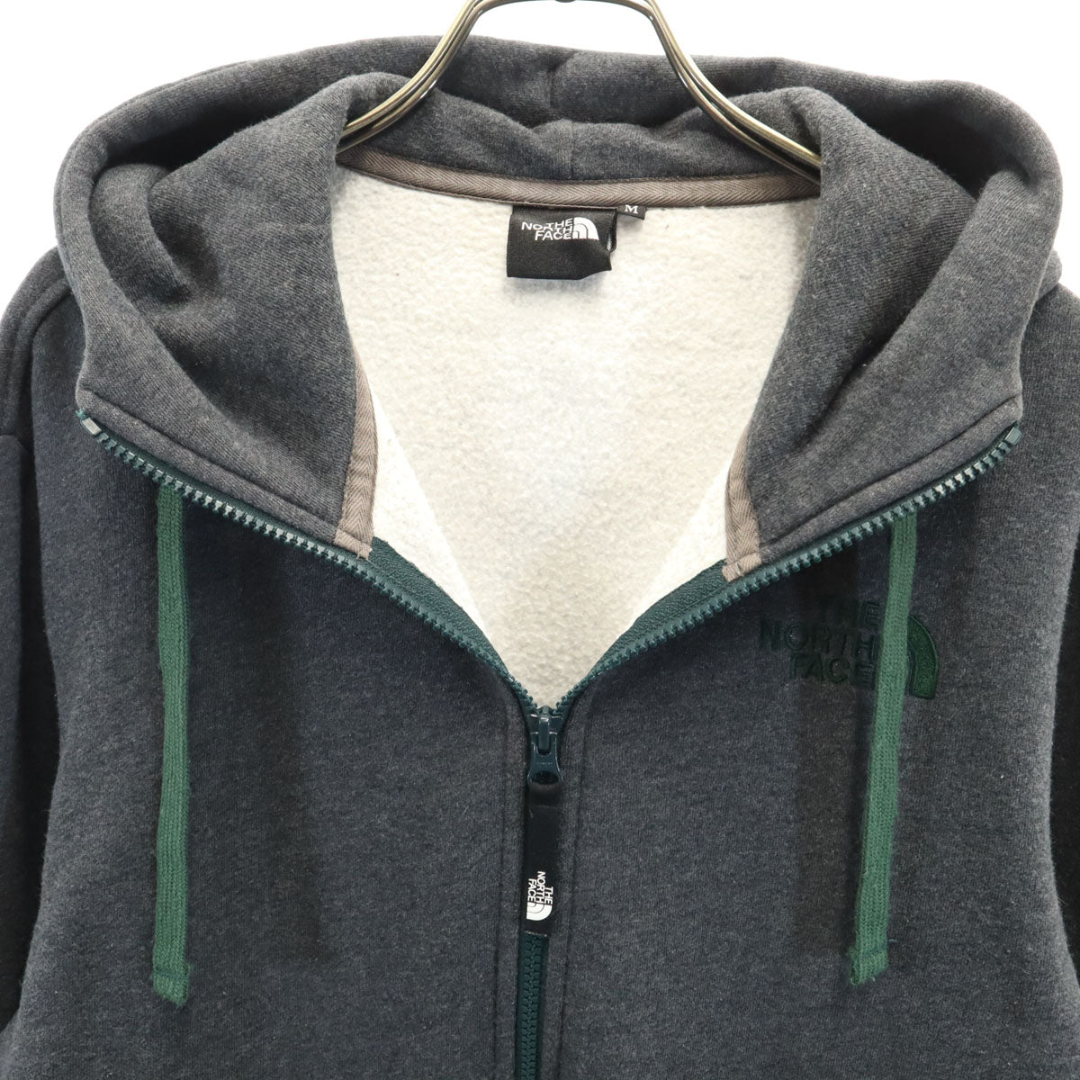 THE NORTH FACE ノースフェイス 長袖 リアビュー フルジップ フーディ ジップパーカー M ダークグレー アウトドア NT11530 裏起毛 メンズ