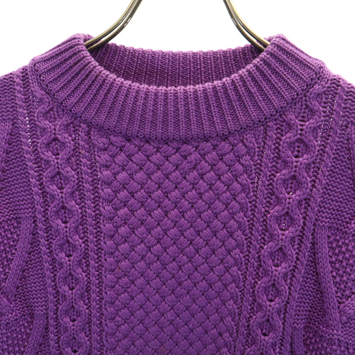 BATONER バトナー 日本製 長袖 ゲージ ニット 1 パープル セーター レディース