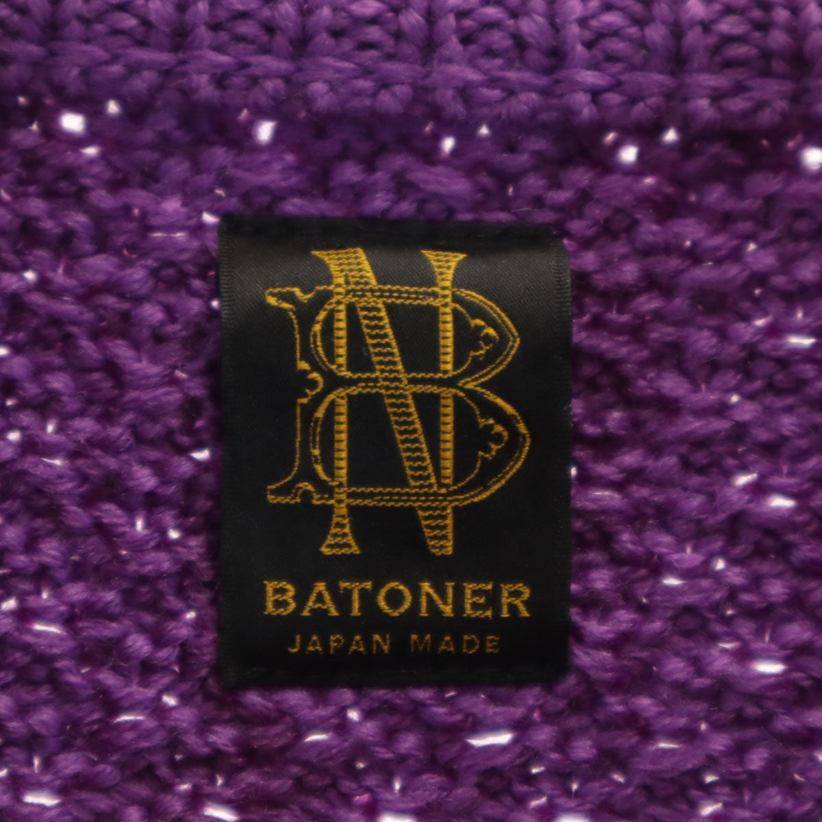 BATONER バトナー 日本製 長袖 ゲージ ニット 1 パープル セーター レディース
