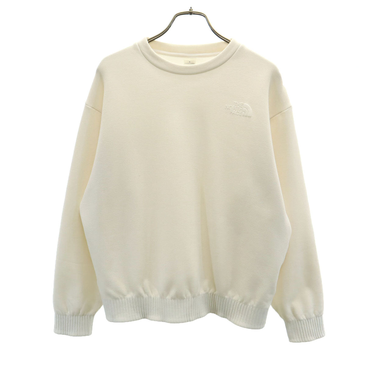 THE NORTH FACE ノースフェイス 長袖 ラリーオンロッククルー トレーナー M ホワイト アウトドア NLW72102 裏フリース レディース