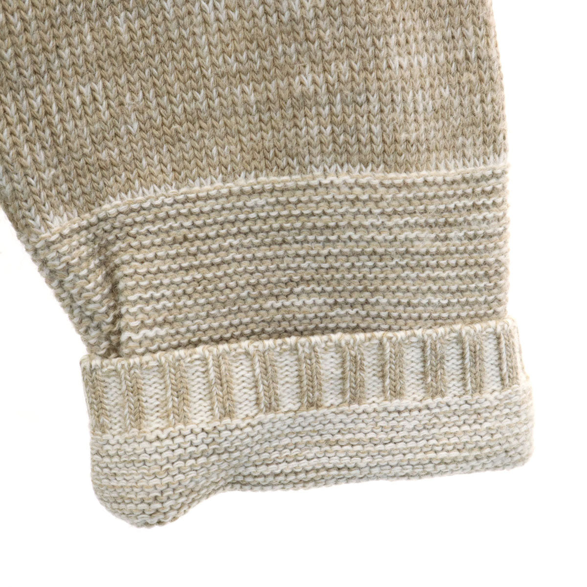 Courr_ges Homme クレージュオム イタリア製 7分袖 タートルネック セーター M グレージュ ニット メンズ