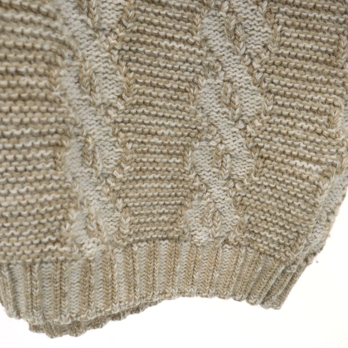 Courr_ges Homme クレージュオム イタリア製 7分袖 タートルネック セーター M グレージュ ニット メンズ