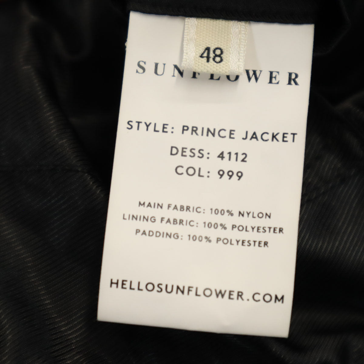 SUNFLOWER サンフラワー 中綿ジャケット 48 ブラック ririジップ メンズ