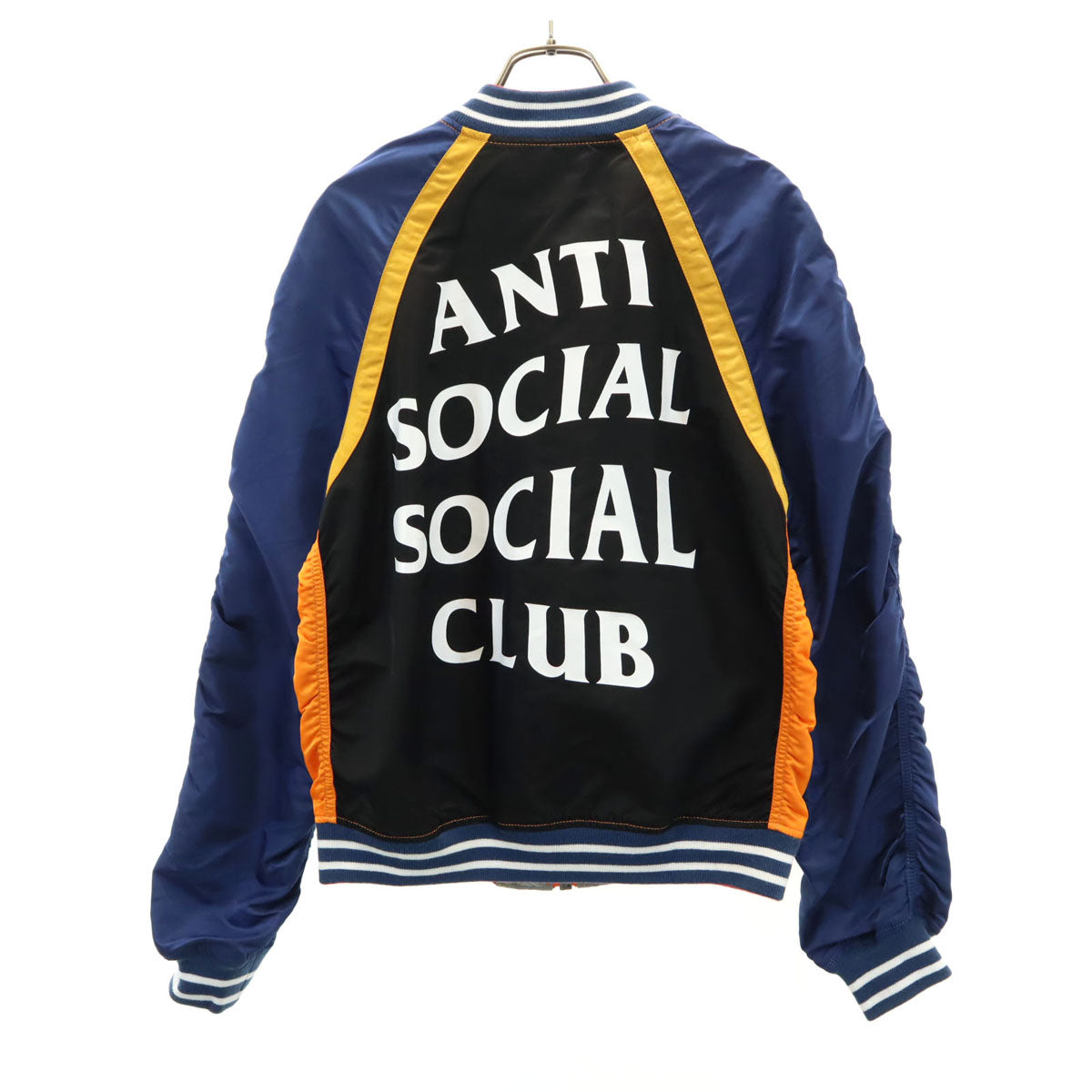 未使用 ALPHA アルファ ANTI SOCIAL SOCIAL CLUB アンチソーシャルソーシャルクラブ コラボ バックロゴ L-2B フライトジャケット XS オレンジ リバーシブル メンズ