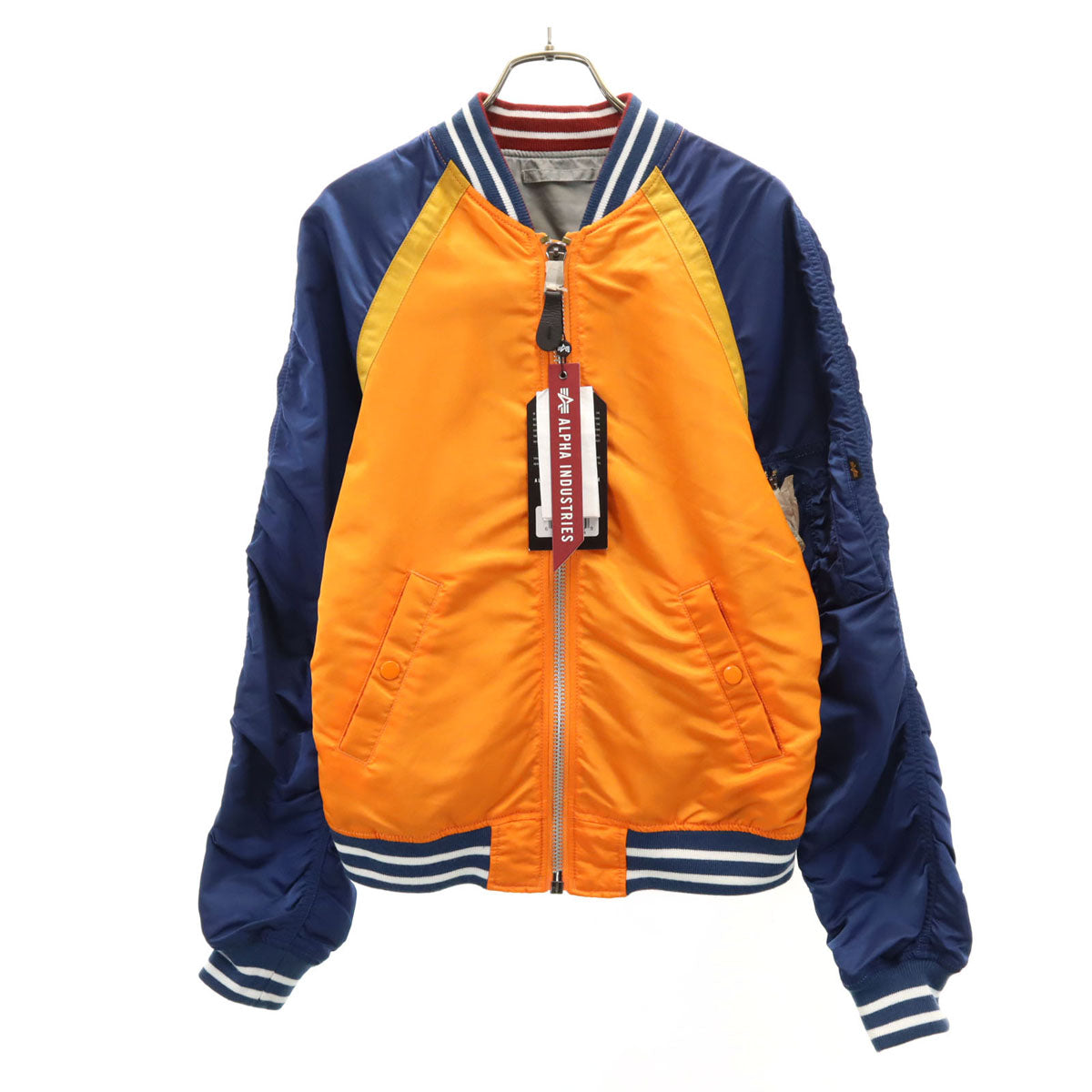 未使用 ALPHA アルファ ANTI SOCIAL SOCIAL CLUB アンチソーシャルソーシャルクラブ コラボ バックロゴ L-2B フライトジャケット XS オレンジ リバーシブル メンズ