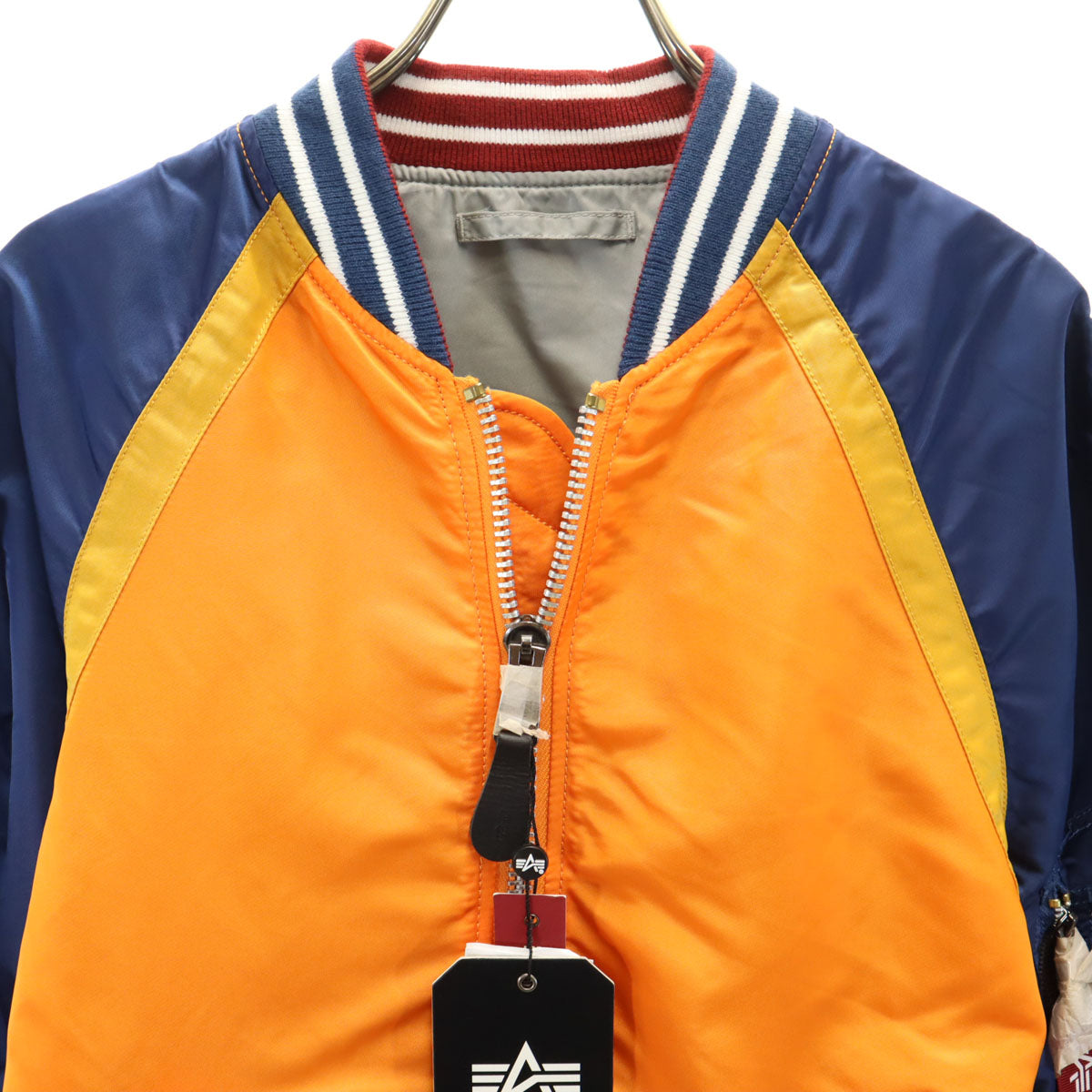 未使用 ALPHA アルファ ANTI SOCIAL SOCIAL CLUB アンチソーシャルソーシャルクラブ コラボ バックロゴ L-2B フライトジャケット XS オレンジ リバーシブル メンズ