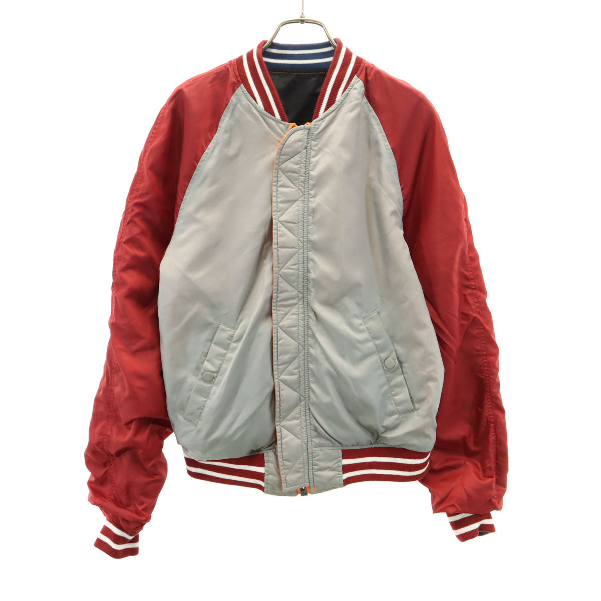 未使用 ALPHA アルファ ANTI SOCIAL SOCIAL CLUB アンチソーシャルソーシャルクラブ コラボ バックロゴ L-2B フライトジャケット XS オレンジ リバーシブル メンズ