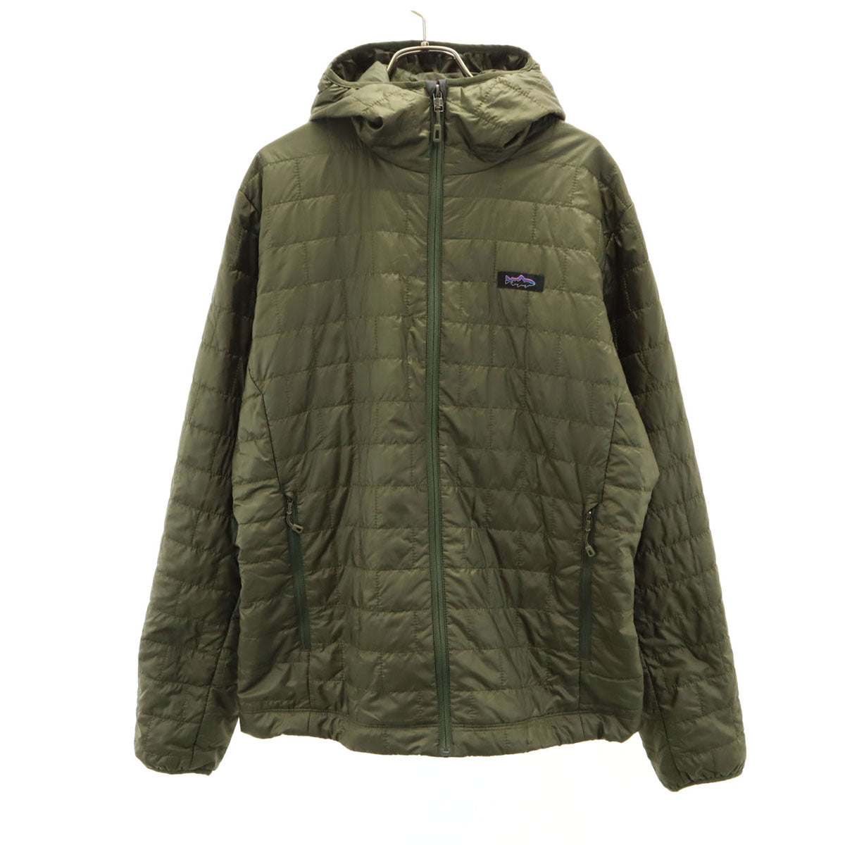patagonia パタゴニア ナノ パフ フィッツロイ トラウト ジャケット M カーキ 84455FA22 アウトドア 中綿 キルティング ポケッタブル メンズ