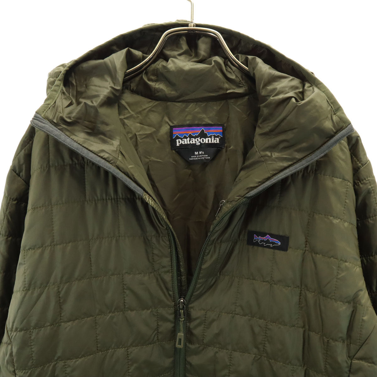 patagonia パタゴニア ナノ パフ フィッツロイ トラウト ジャケット M カーキ 84455FA22 アウトドア 中綿 キルティング ポケッタブル メンズ