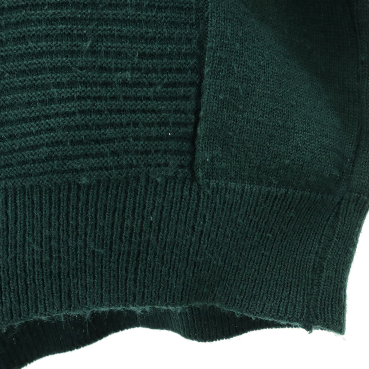 CHEMISE LACOSTE シュミーズラコステ 70s フランス製 ヴィンテージ 長袖 Vネック セーター XL 深緑 ニット メンズ