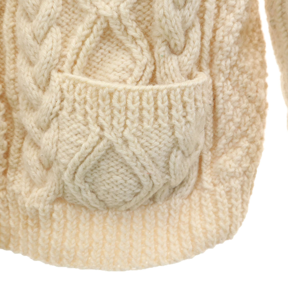 80s 90s オールド 長袖 ニット カーディガン アイボリー系 レディース