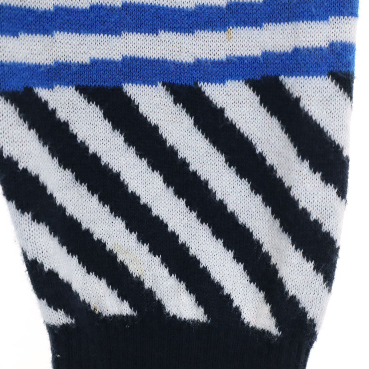 ARMANI EXCHANGE アルマーニエクスチェンジ 斜めストライプ 長袖 セーター XS ホワイト系 ニット メンズ