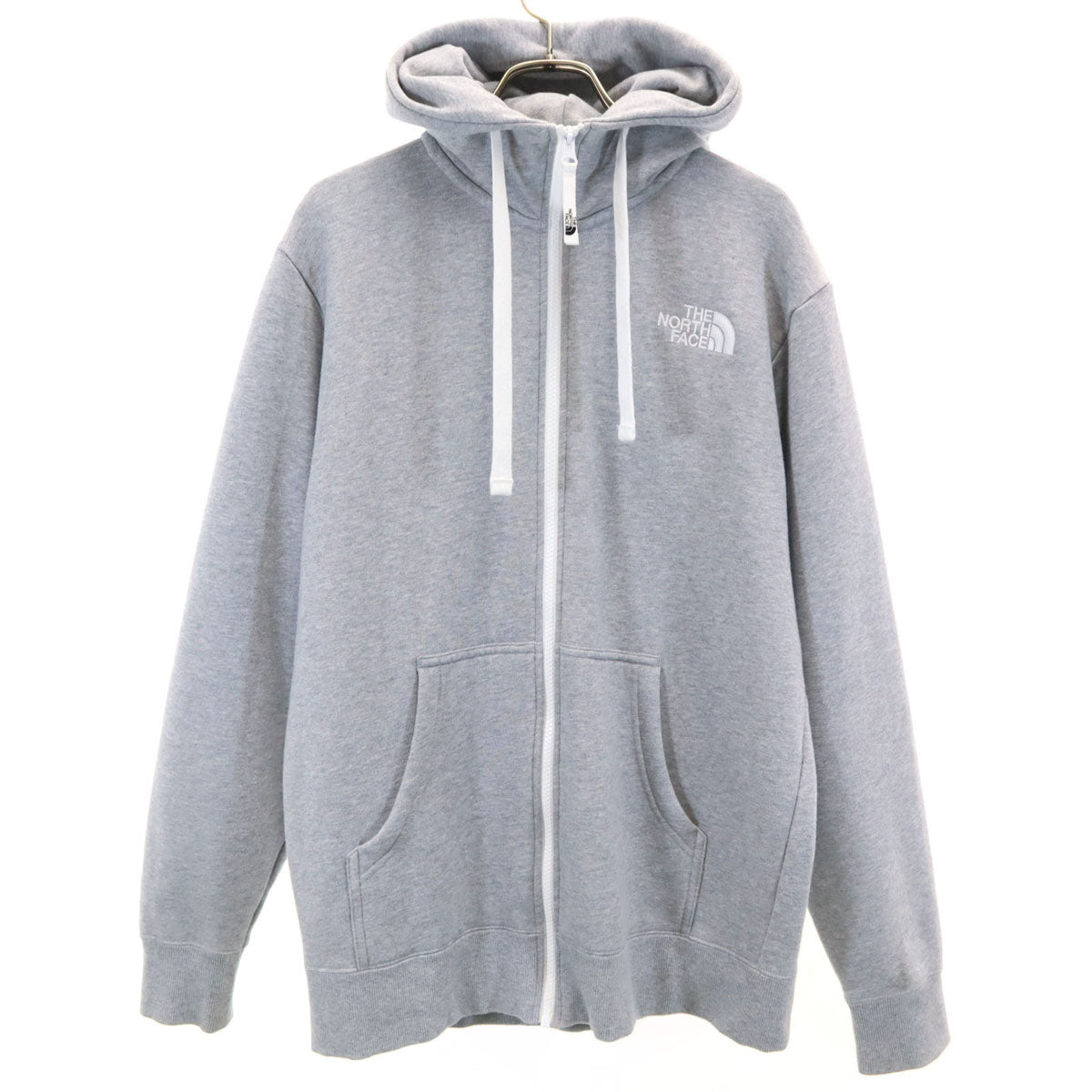 THE NORTH FACE ノースフェイス アウトドア 長袖 ジップパーカー M グレー系 NT11340 裏起毛 スウェット メンズ