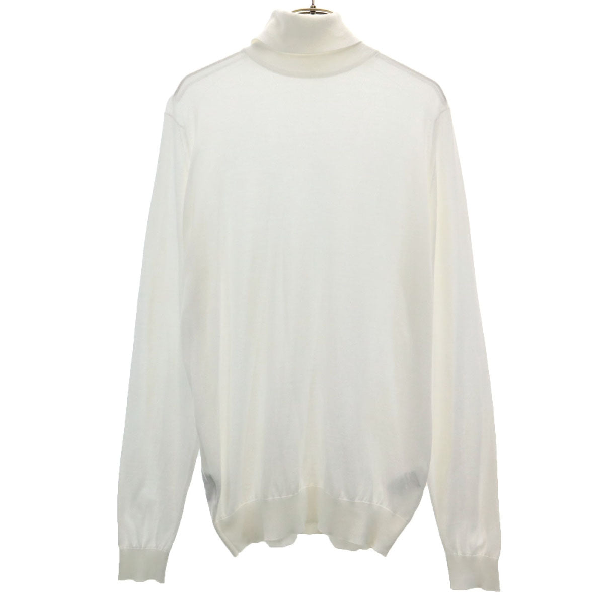 JOHN SMEDLEY ジョンスメドレー イギリス製 長袖 タートル セーター M ホワイト系 ニット メンズ