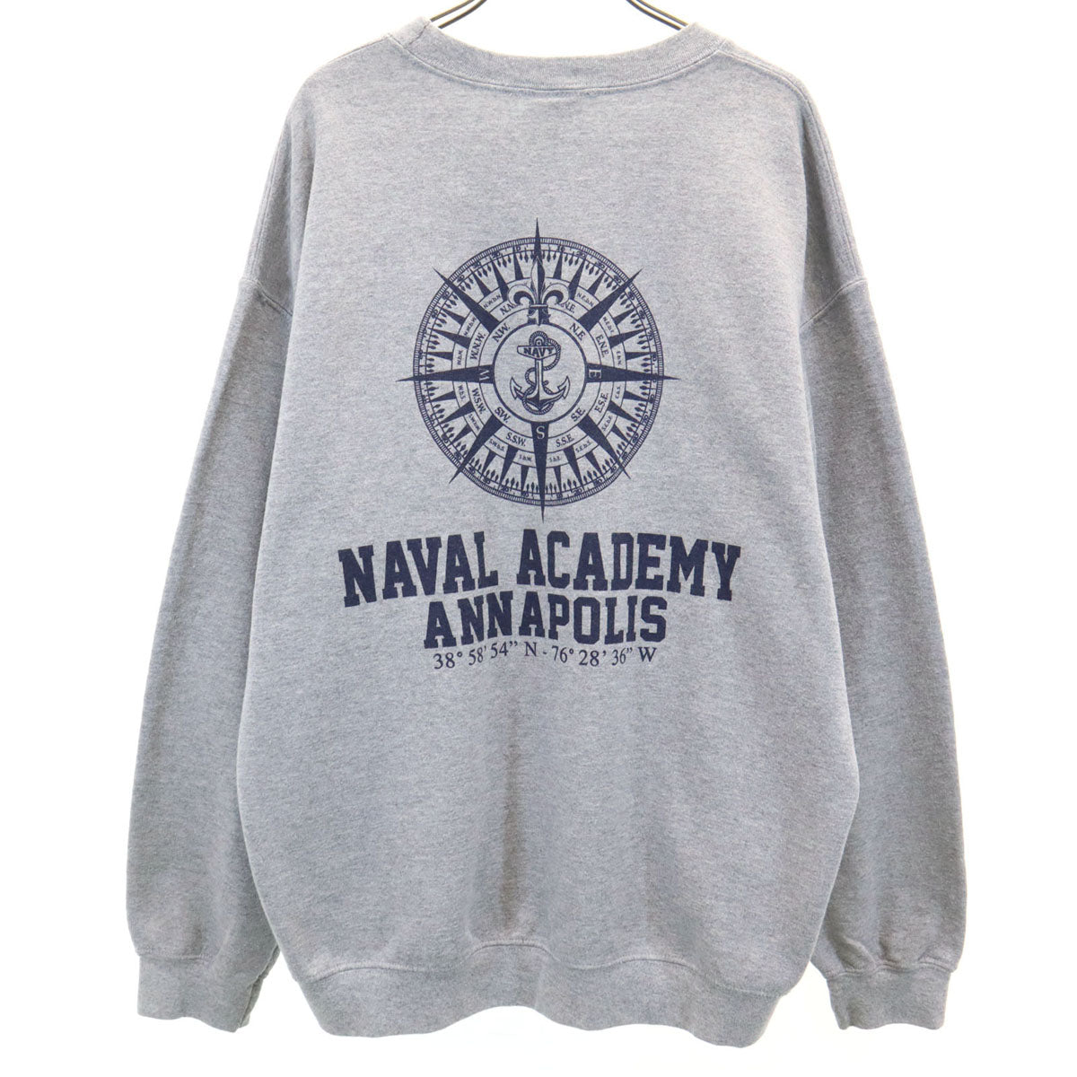 MV SPORT エムブイスポーツ バックプリント 長袖 トレーナー L グレー系 スウェット 裏起毛 メンズ