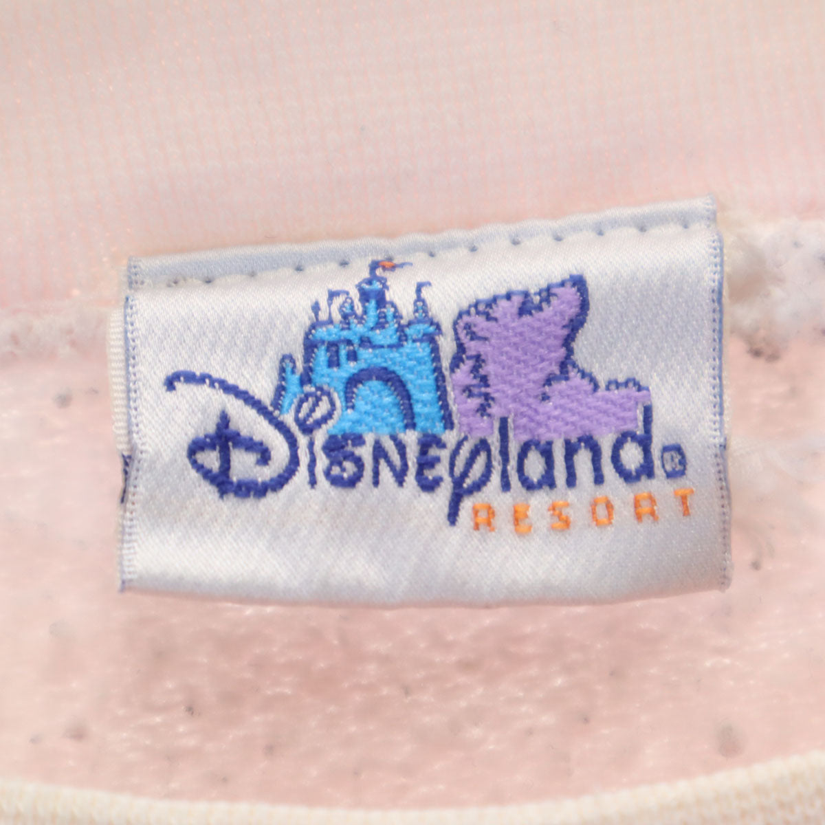 Disneyland ディズニーランド RESORT ミッキーマウス 長袖 トレーナー ピンク系 スウェット 裏起毛 メンズ