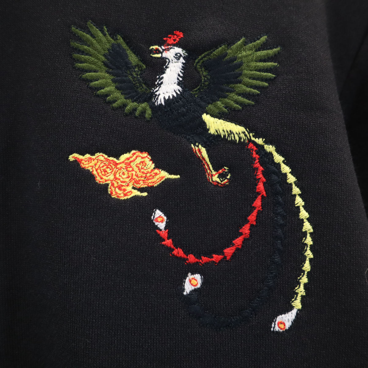 OZONE ROCKS オゾンロックス 日本製 バック刺_ ハイネック ジップジャケット S ブラック系 裏起毛 レディース