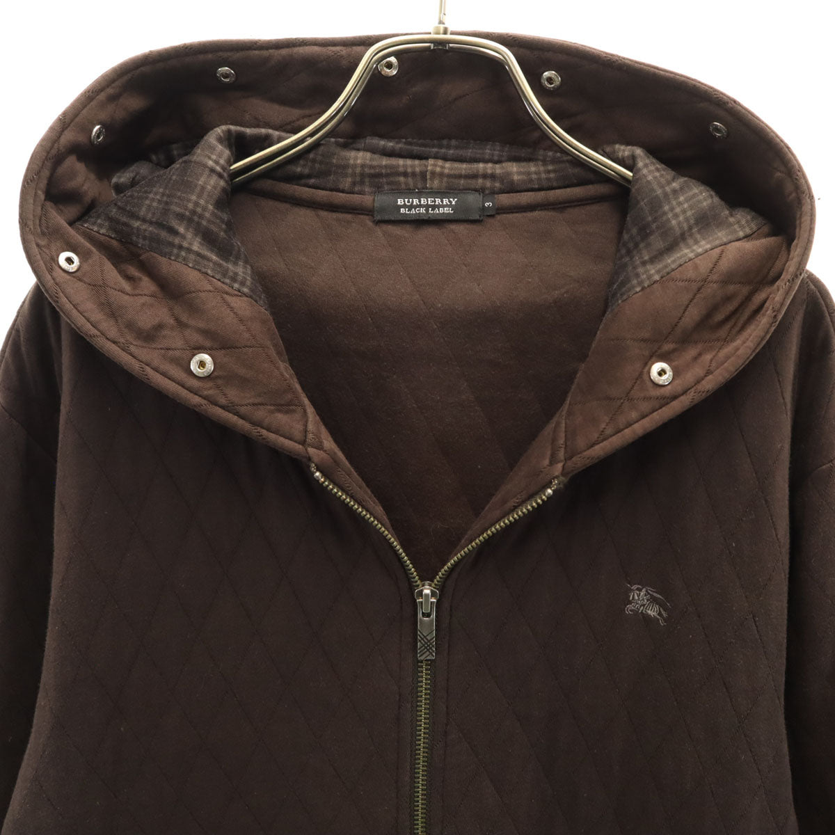 BURBERRY BLACK LABEL バーバリーブラックレーベル 長袖 ジップパーカー 3 ブラウン 三陽商会 メンズ