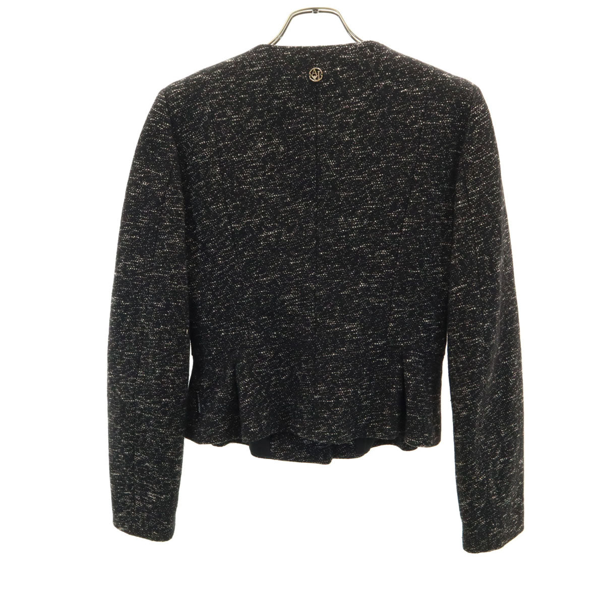 ARMANI JEANS アルマーニジーンズ ノーカラージャケット 42 ブラック系 レディース