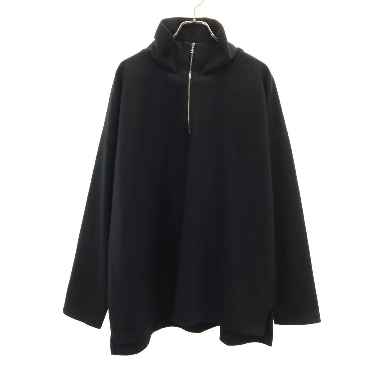 SOPHNET. ソフネット 日本製 長袖 ハーフジップ カットソー M ブラック メンズ