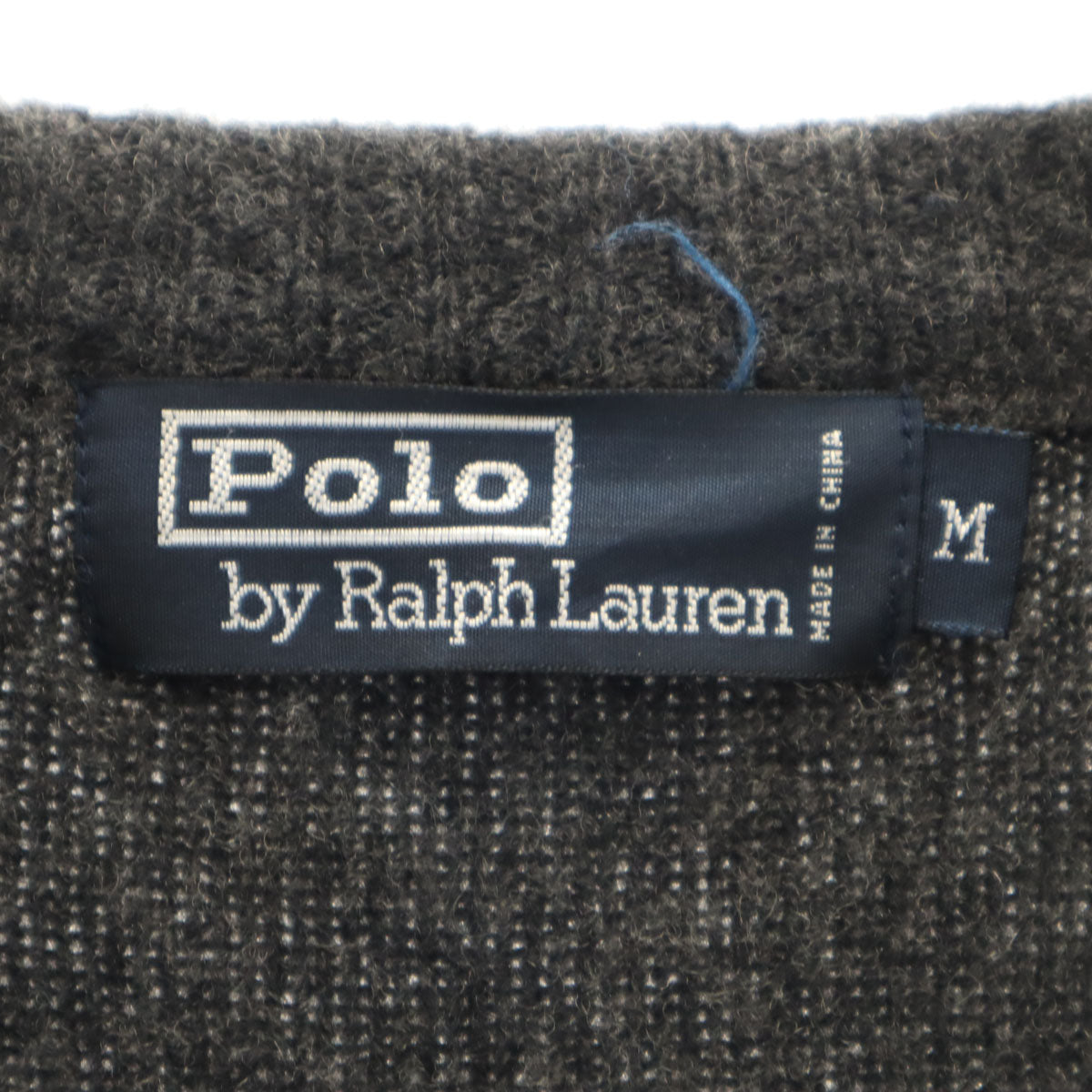 Polo by Ralph Lauren ポロバイラルフローレン 長袖 Vネック セーター M グレー ニット メンズ