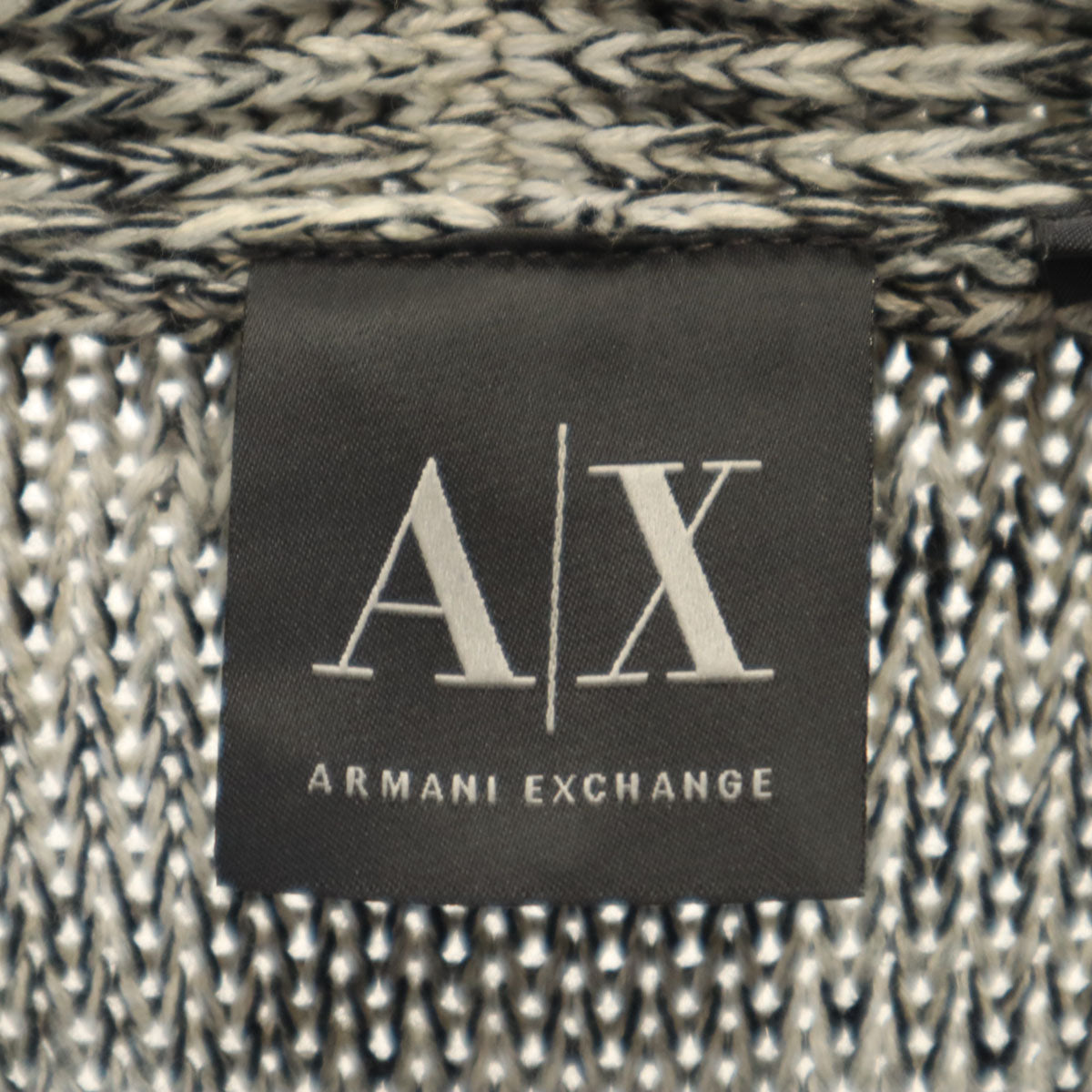 ARMANI EXCHANGE アルマーニエクスチェンジ 長袖 ショールカラー ニットカーディガン XS ライトグレー系 メンズ