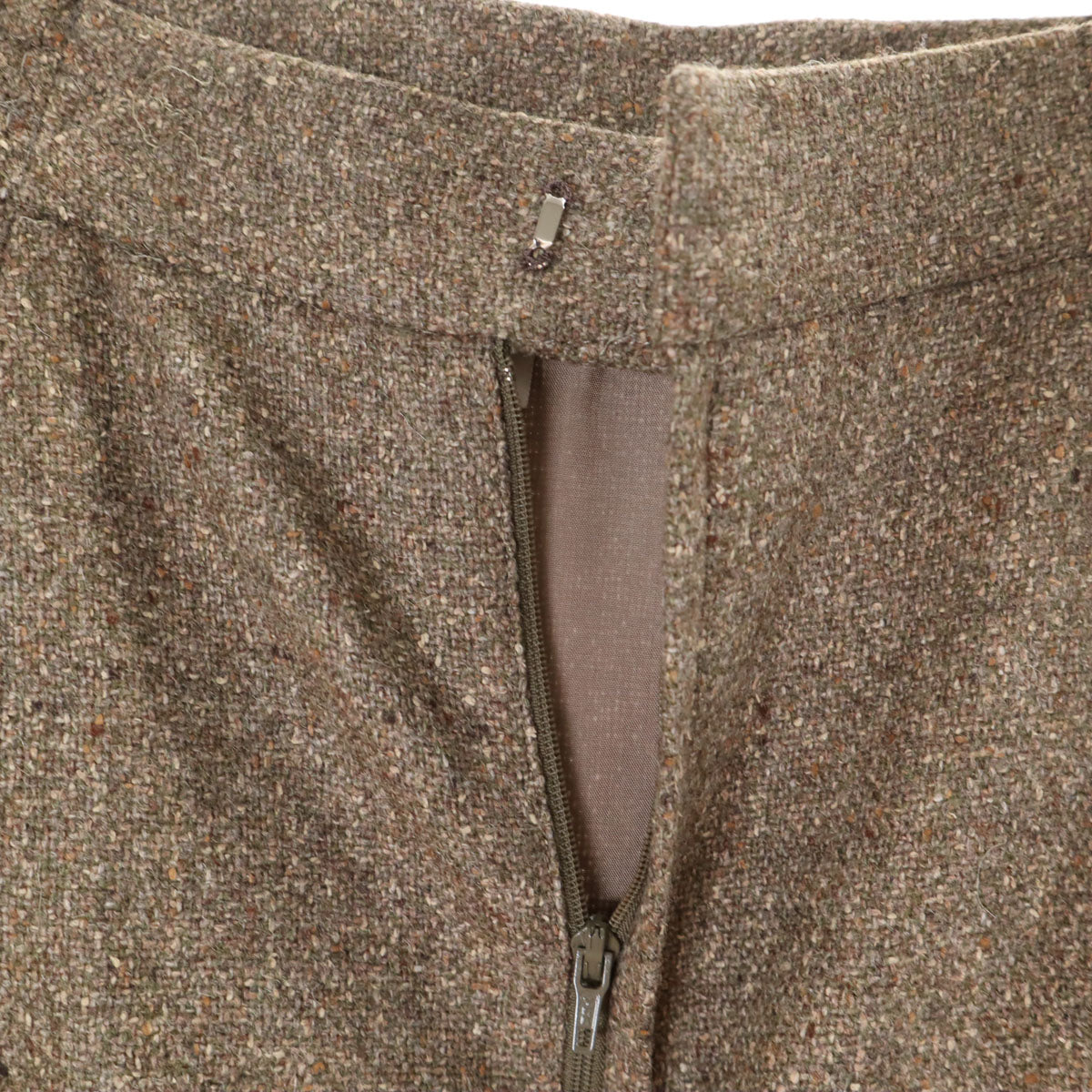 Christian Dior SPORTS クリスチャンディオールスポーツ 90s オールド ツイード スカートスーツ 上下 セットアップ L アッシュブラウン レディース