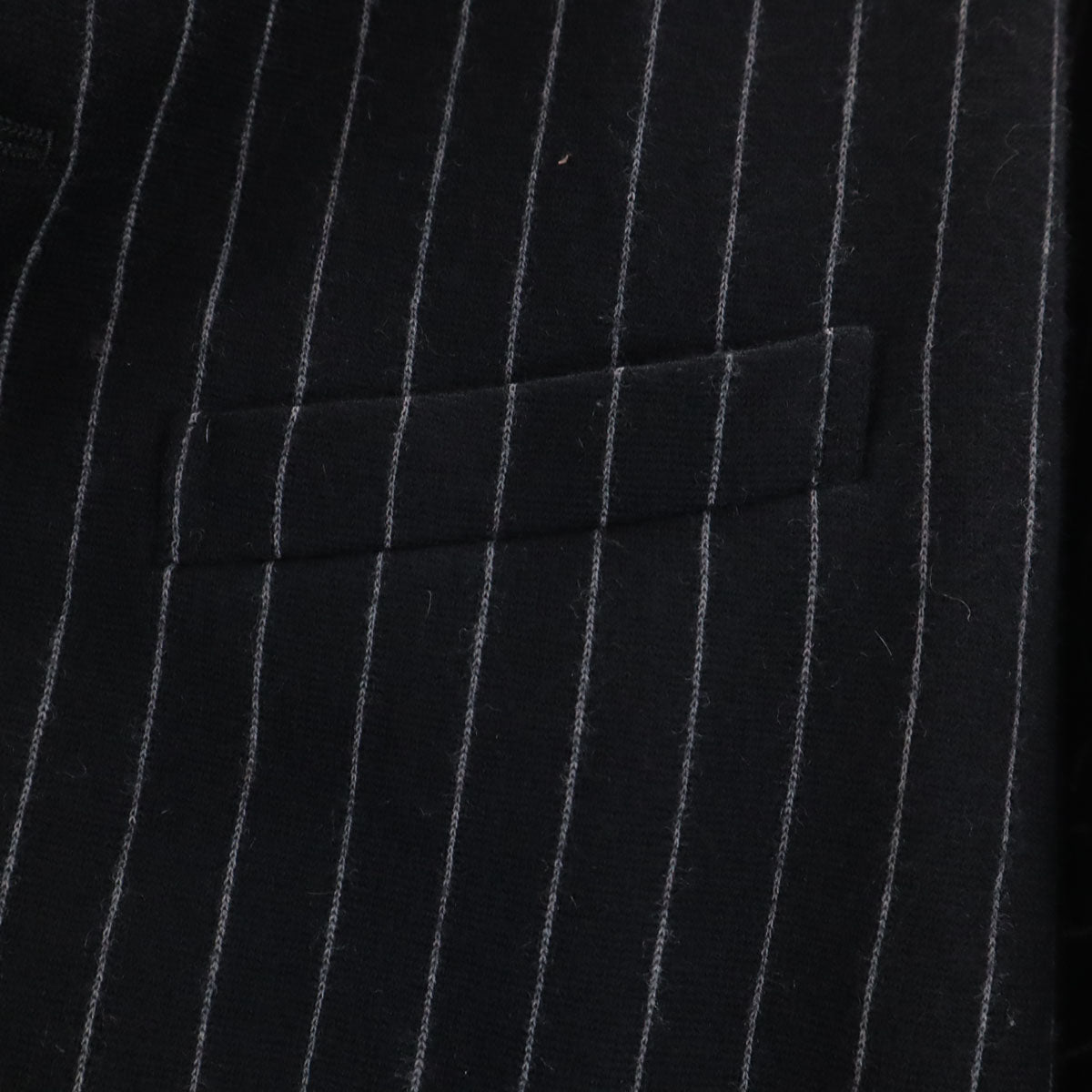 COMME des GARCONS コムデギャルソン 2012年 日本製 ストライプ柄 ニットジャケット 上下 セットアップ S ブラック レディース