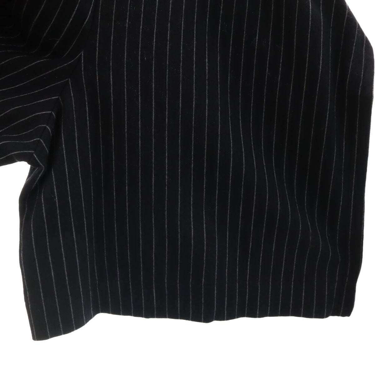 COMME des GARCONS コムデギャルソン 2012年 日本製 ストライプ柄 ニットジャケット 上下 セットアップ S ブラック レディース