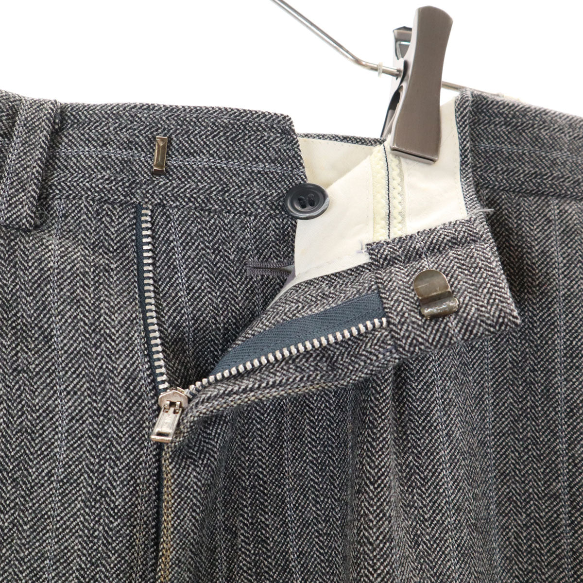 Burberrys バーバリーズ 90s オールド ヘリンボーン柄 スーツ 上下 セットアップ BE5 グレー メンズ