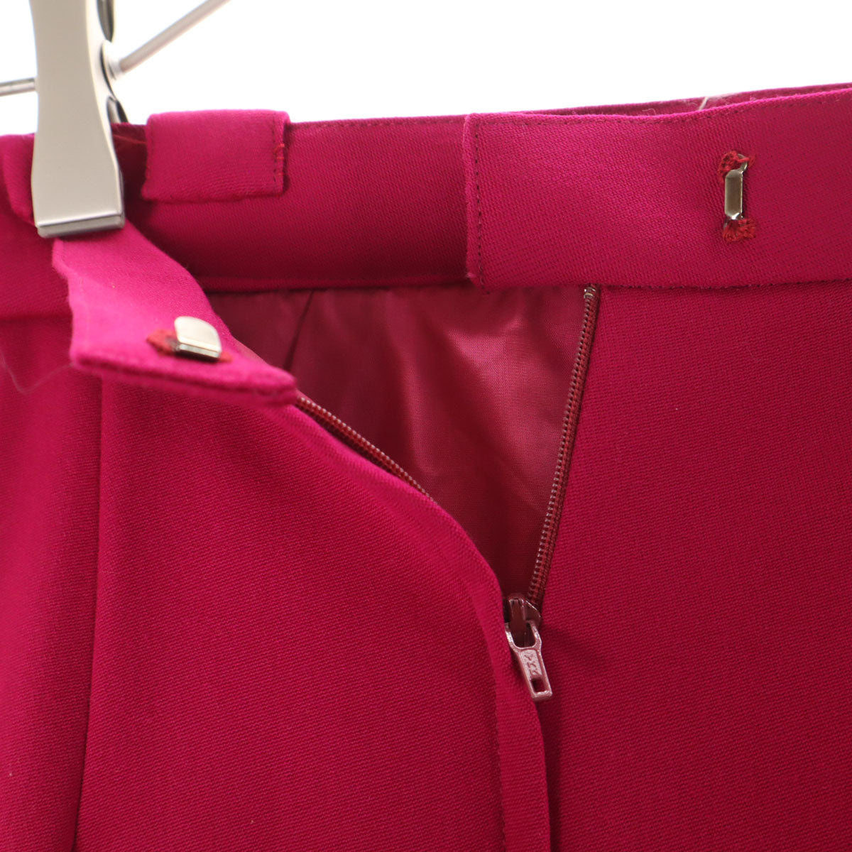 Christian Dior PRET-A-PORTER クリスチャンディオール プレタポルテ 90s オールド ノーカラージャケット 上下 セットアップ L マゼンタ レディース