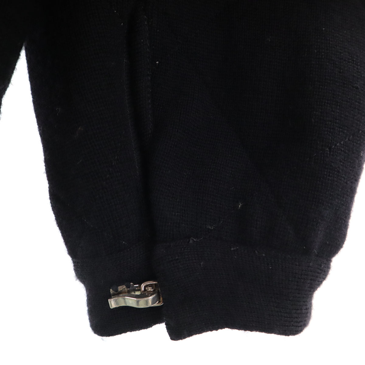 BURBERRY GOLF バーバリーゴルフ ウール ゴルフ キルト ニットジャケット M ブラック 三陽商会 レディース