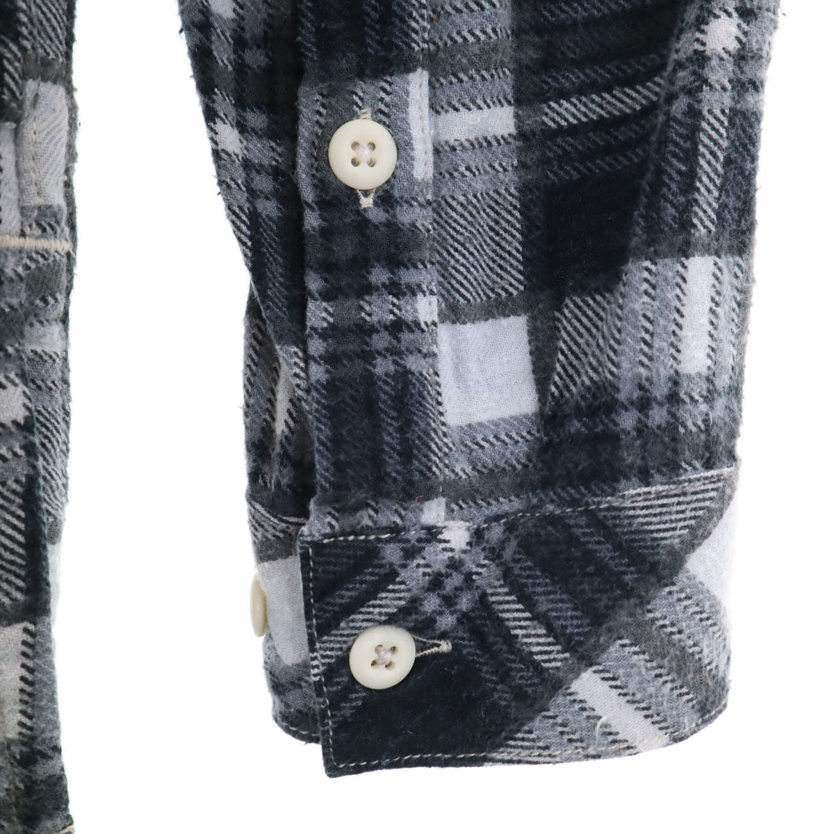 nonnative ノンネイティブ 日本製 チェック柄 長袖 ネルシャツ 0 ブラック系 メンズ