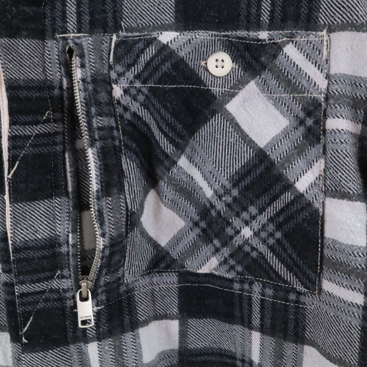 nonnative ノンネイティブ 日本製 チェック柄 長袖 ネルシャツ 0 ブラック系 メンズ