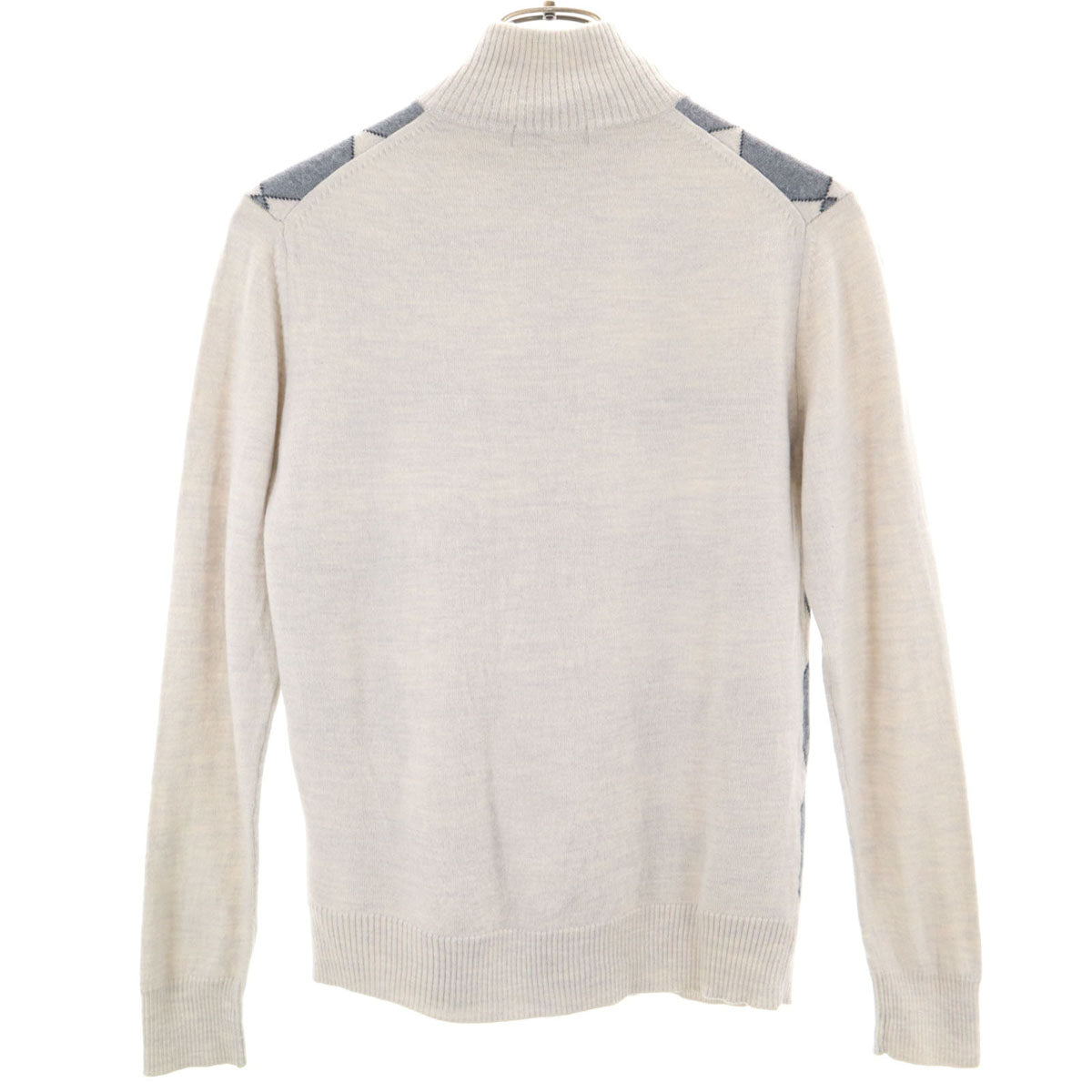 BURBERRY BLACK LABEL バーバリーブラックレーベル ウール 長袖 ニットジャケット 2 グレー 三陽商会 メンズ