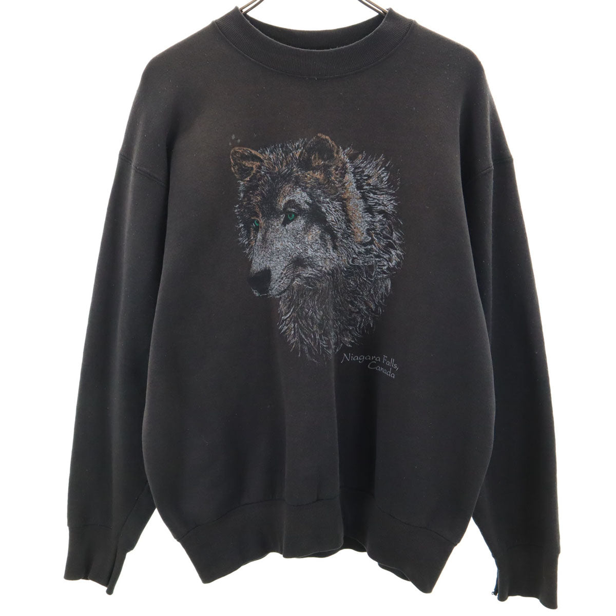 FRUIT OF THE LOOM フルーツオブザルーム 90s オールド カナダ製 長袖 スウェット トレーナー L グレー 裏起毛 メンズ