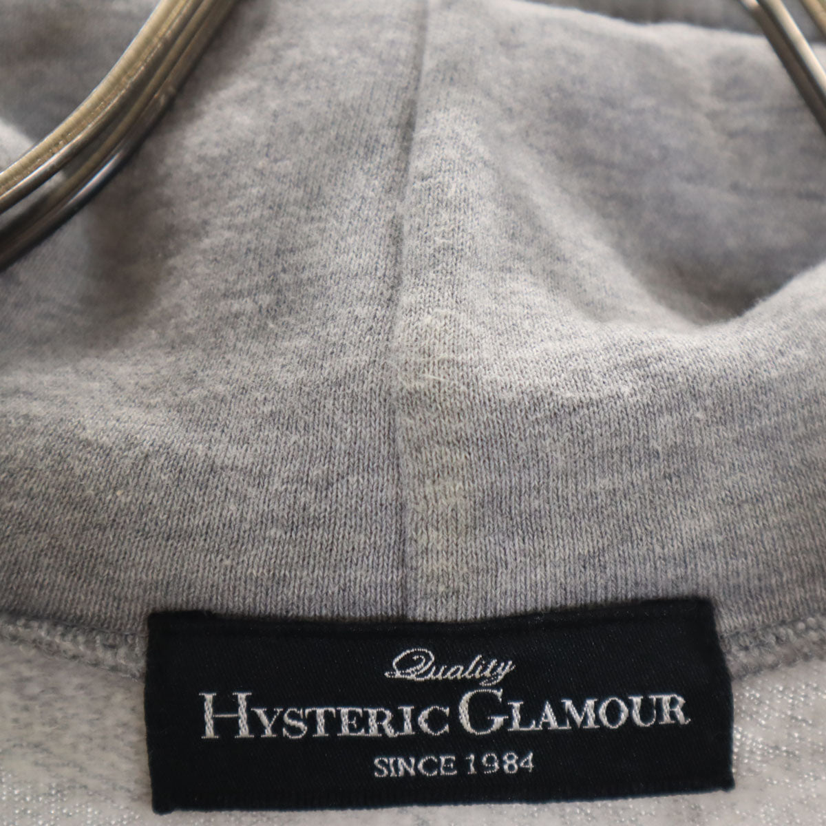 HYSTERIC GLAMOUR ヒステリックグラマー 日本製 長袖 ジップパーカー F グレー レディース