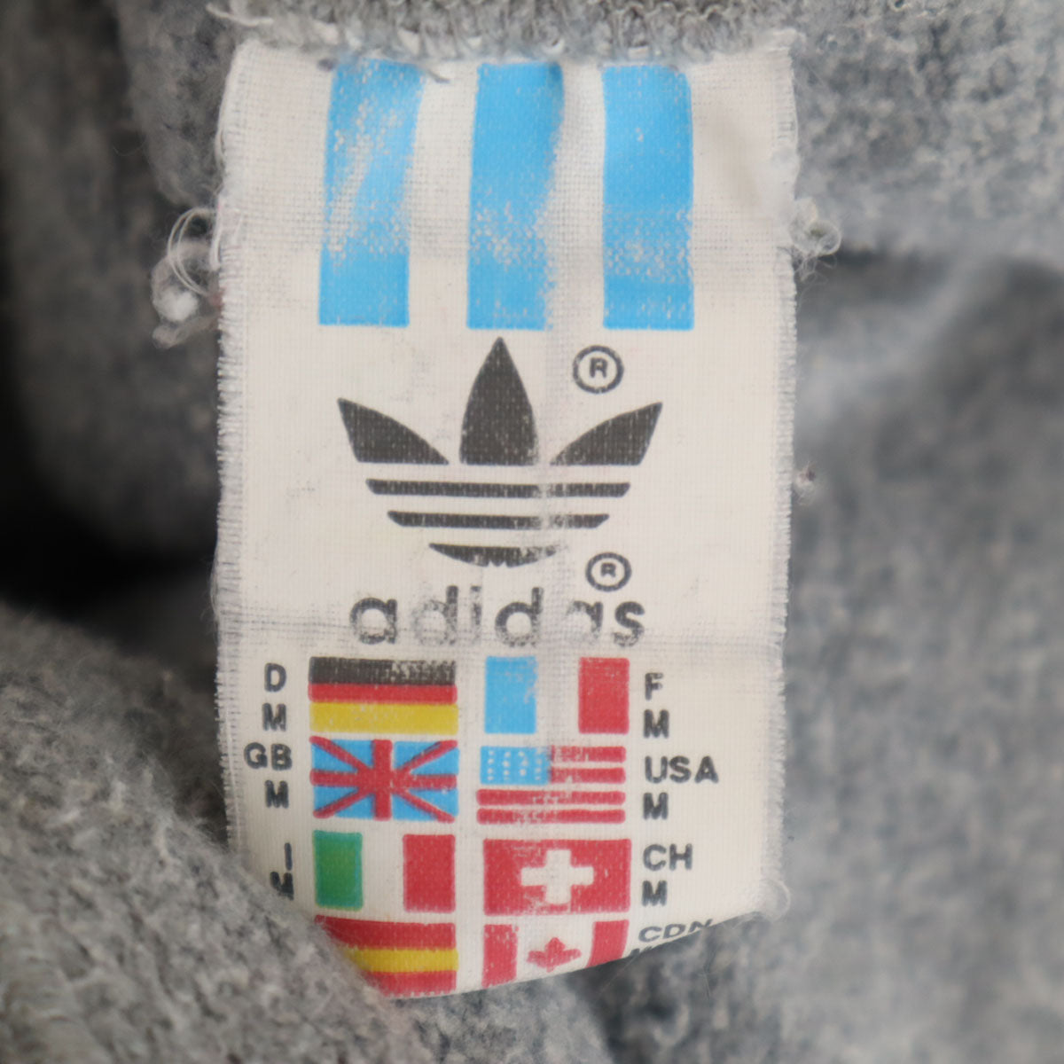 adidas アディダス 80s ヴィンテージ トレフォイルロゴ 長袖 スウェットパーカー M グレー メンズ