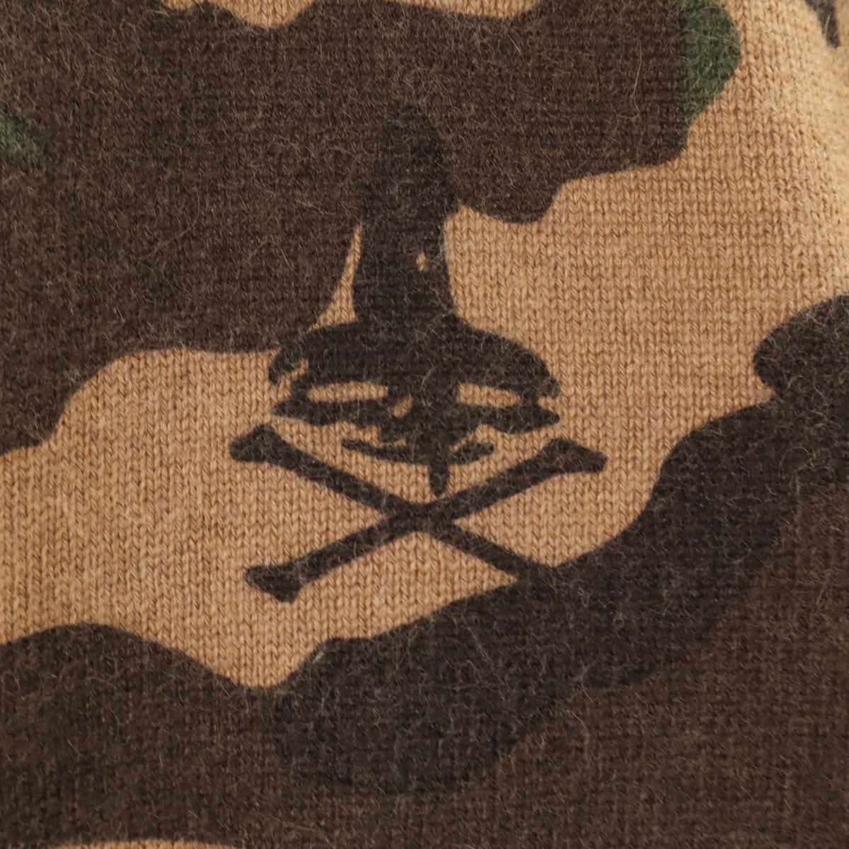 HYSTERIC GLAMOUR ヒステリックグラマー 日本製 迷彩柄 長袖 ニットカーディガン M カーキ メンズ